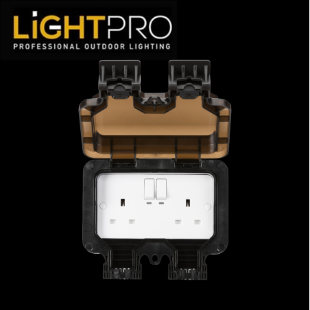 Smart Controlled IP66 13A 2G Outdoor Socket 2